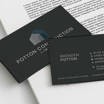 Potton Construction Stationery Printed Assets by WILD Agency