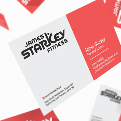 James Starkey business cards printed assets by WILD Agency