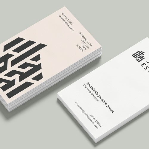 Jardine Estates estate agents business card by Wild Agency