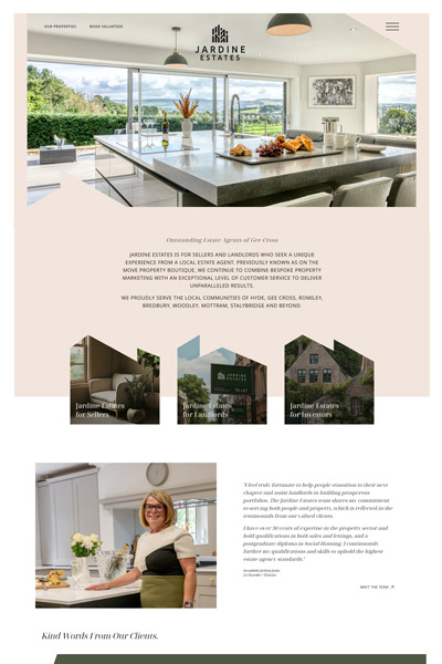 Jardines Estates Estate Agency website by Wild Agency