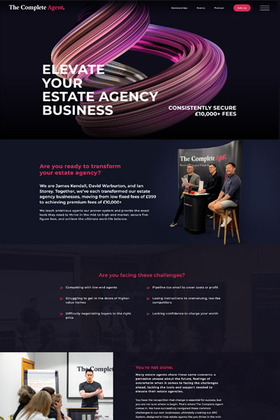 The Complete Agent website by Wild Agency